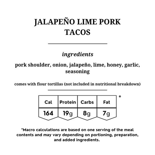 Jalapeño Lime Pork Tacos