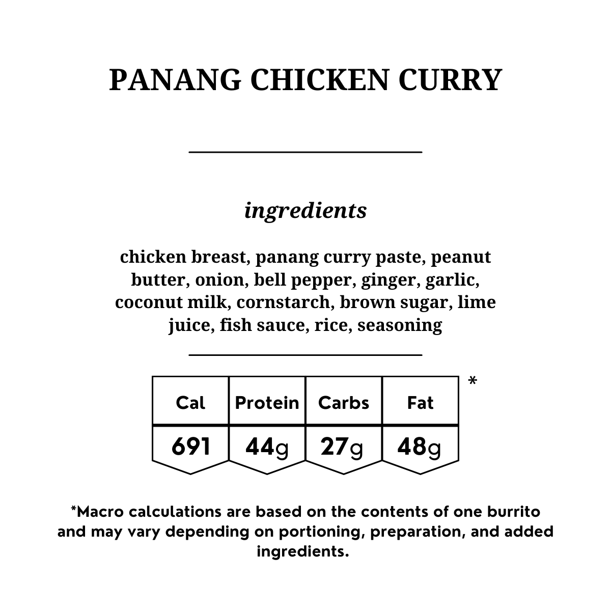 Panang Chicken Curry
