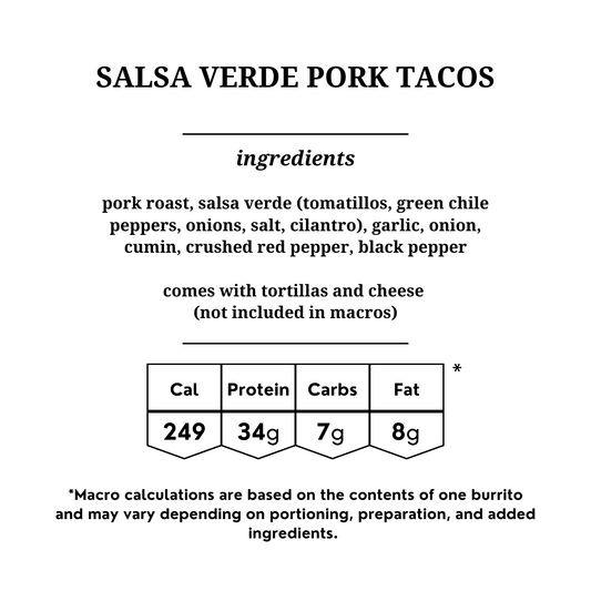 Salsa Verde Pork Tacos