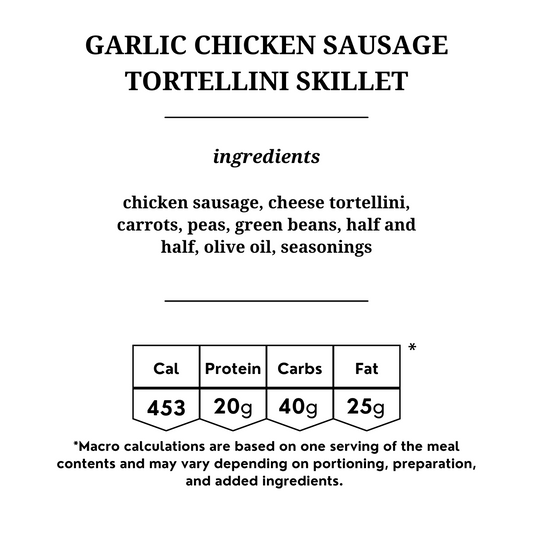 Garlic Chicken Sausage Tortellini Skillet