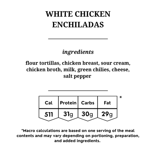 White Chicken Enchiladas