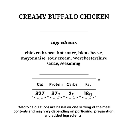 Creamy Buffalo Chicken