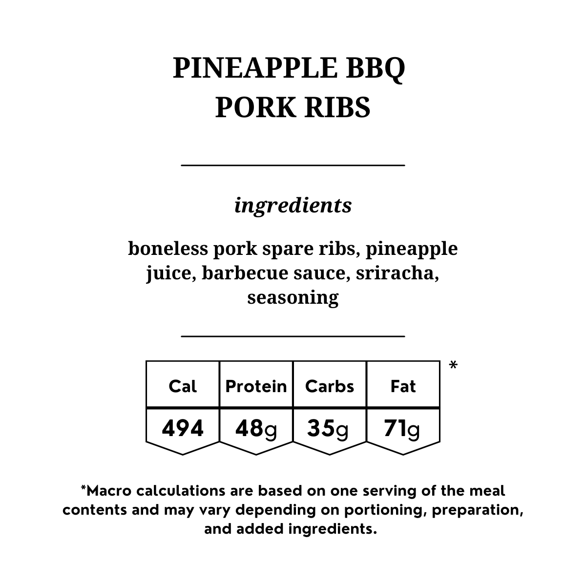 Pineapple BBQ Spare Ribs