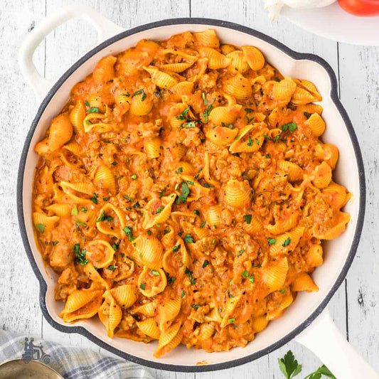 Creamy Red Pepper Shells