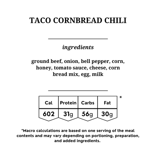 Taco Cornbread Chili