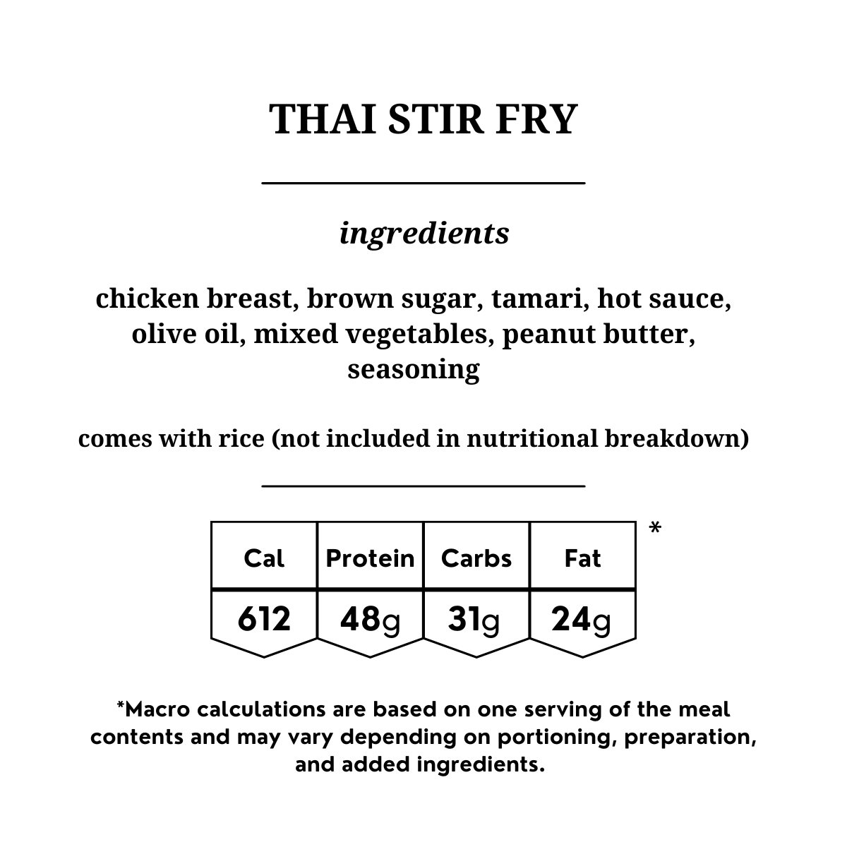 Thai Stir Fry