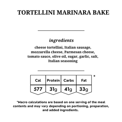 Tortellini Marinara Bake