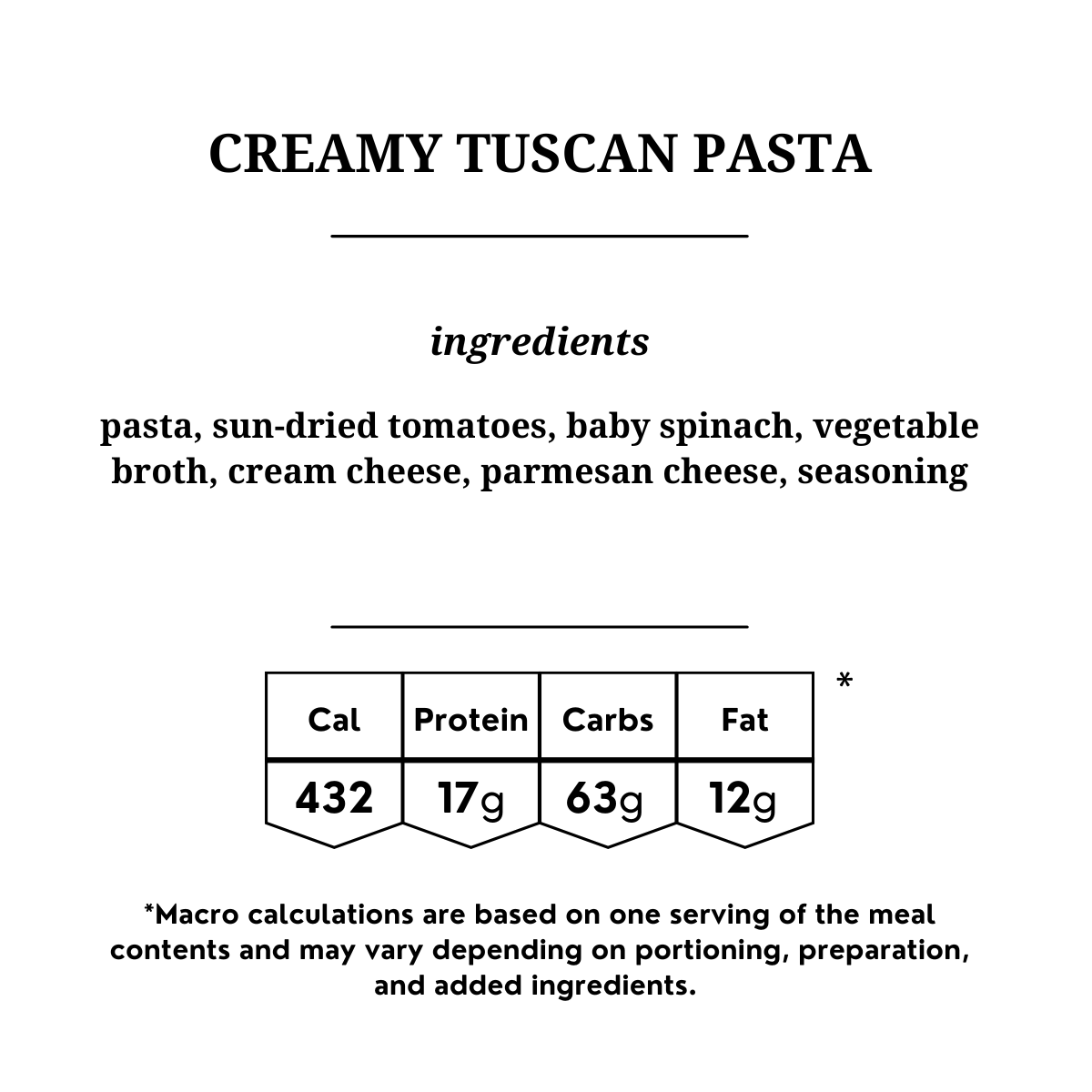 Creamy Tuscan Pasta